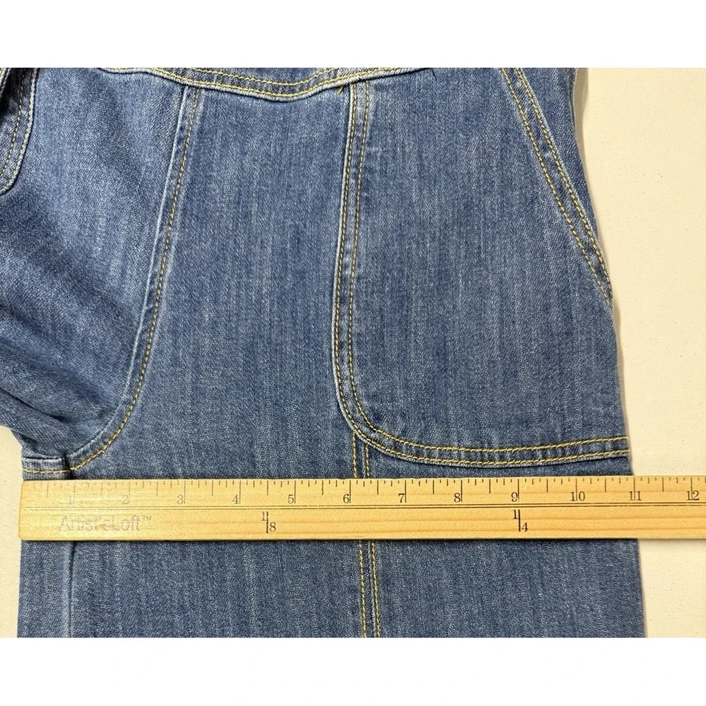 Pilcro Anthropologie High Rise Crop Wide Leg Jeans Women's 27 Soft Denim Belted - Picture 10 of 14
